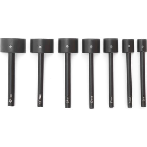 Set di punzoni semicircolari premium Fdit con impugnatura antiscivolo per progetti di lavorazione della pelle, 7 pezzi, punzone semicircolare