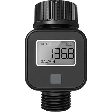 Wasserdurchflussmesser, misst den Verbrauch in Gallonen/Litern und die Durchflussrate, kompatibel mit Gartenschläuchen im Außenbereich, zum Befüllen von Wassertanks. (1/5)