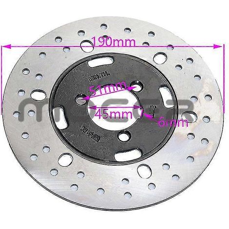 Disques de frein avant et arrière 220 mm, 190 mm et 130 mm pour motos tout-terrain, quads et karts 50-125 cm³ - 190 mm G (1/5)