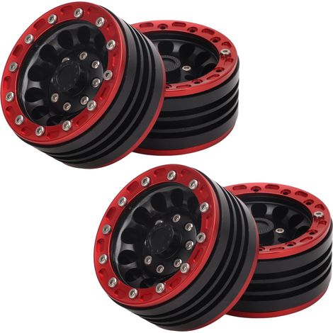 1,9-Zoll-CNC-gefräste Leichtmetallfelgen für 1/10 RC-Cars, Beadlock-Nabe für Axial SCX10 90046 AXI 03007 MST-Rennstrecke (1/5)
