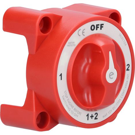 Interrupteur de batterie 4 positions, bornes 3/8"-16, étanche IP66, pour camping-cars 32 V 350 A