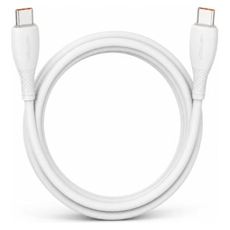 Cable USB 2.0 Tipo-C Vention TRWWH/ USB Tipo-C Macho - USB Tipo-C Macho/ Hasta 100W/ 480Mbps/ 2m/ Blanco