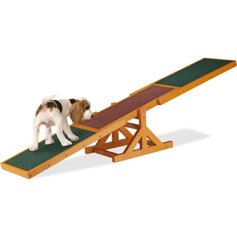 Relaxdays Obstacle pour petits et gros chiens, sport canin, agility, entraînement, 54 x 180 x 30 cm, multicolore (1/5)