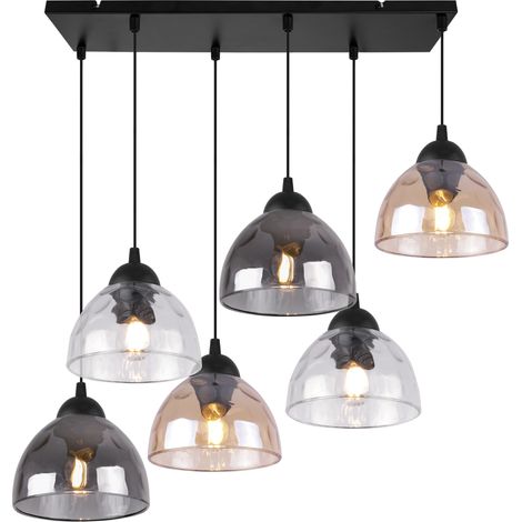 LAMPADA A SOSPENSIONE VENICE 6 PARALUMI PIATTI MISTI E27 (1/5)