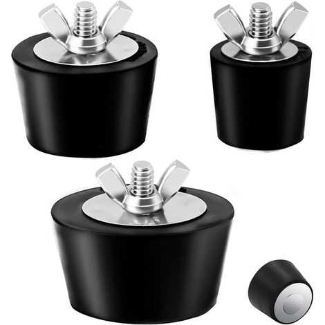 Set di 3 tappi terminali rimovibili per skimmer/tubi di ritorno per piscine，con viti in acciaio inox incluse，Misure: 25 mm，38 mm，51 mm (1/5)