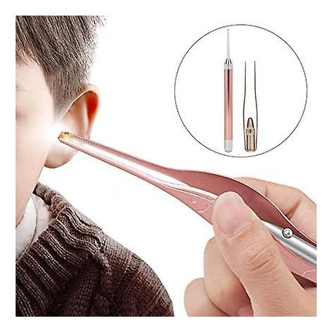 cuillre D'oreille Lgre, Enlvement De Cire D'oreille Portable Sr, Polissage Complet En Or Rose Visible Avec Rangement Pour Bb Pour Outil De Nettoya (1/5)