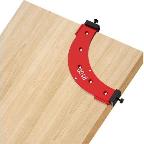 Rundwinkelschablone, Winkelfräsführung für die Holzbearbeitung R100 Kurvenführung für Aluminiumschrankkanten (1/5)