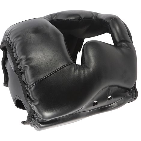 Casque de boxe intégral adulte/enfant Sanda Muay Thai - Équipement de protection pour les combats - Noir (1/5)