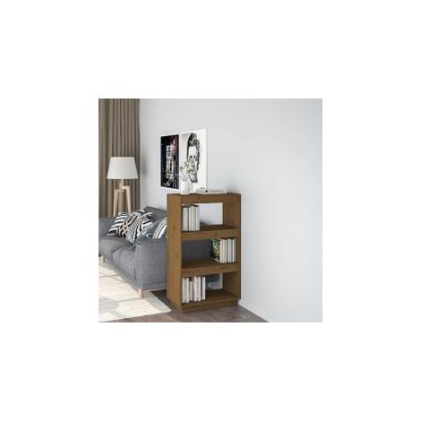 Bibliothèque-Séparateur de pièce Marron miel 60x35x103 Pin (1/5)