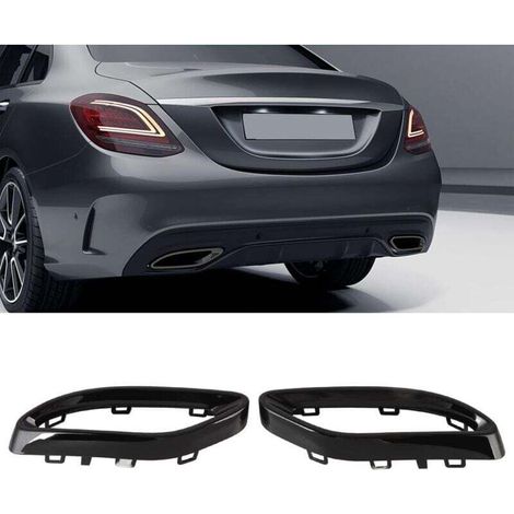 Exhaust pipe covers - 1 pair of black exhaust pipe covers for Mercedes Benz ABCE GLC CLS-Class W177 W247 W205 W213 X253 C257 (1/5)