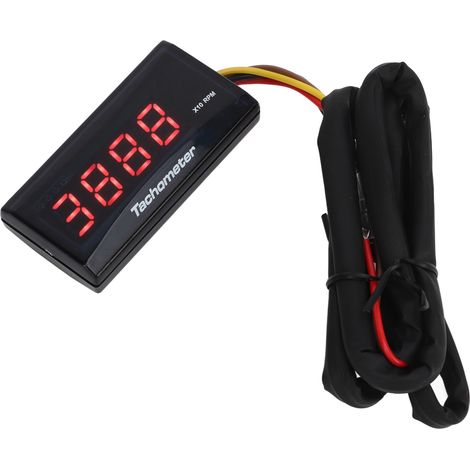Compte-tours moto DC 12V ultra fin LCD étanche rétroéclairé rouge pour modification (1/5)