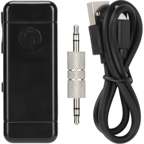 Récepteur Bluetooth 5.0 pour voiture avec réduction du bruit et adaptateur AUX Bluetooth mains libres, compatible avec les systèmes stéréo domestiques. (1/5)
