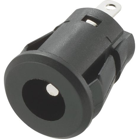 TRU COMPONENTS Niedervolt-Steckverbinder Buchse, Einbau vertikal 5.8 mm 2.5 mm 1 St.