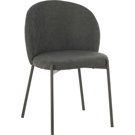 Dimo Sedia Shelly in Tessuto 320 gr Grigio Scuro 55 x 45 Cm H 80 Cm – Sedia Design Moderna con Struttura (1/4)