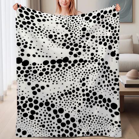 Couverture polaire moelleuse de confort 60x80 pouces, adaptée à lit, canapé, voyage, camping (1/4)