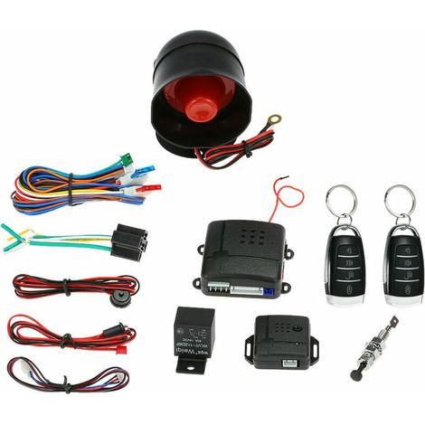 Universal Car Vehicle Security System Anti-theft Alarm Protection Anti-theft System 2 Remote Control - L216 Other Car Spare Part (1/5)