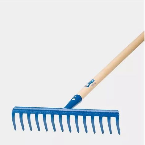 rastrello con 14 denti curvi manico da 130cm. (1/5)