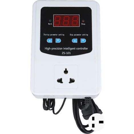 Digitaler Gewächshaus-Temperaturregler, 1500 W, Thermostat mit LCD-Anzeige, 10-A-Stecker, 220 V