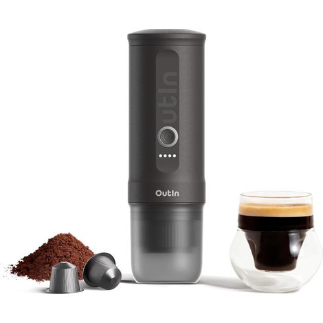 Nano Machine à café expresso électrique portable, Auto-chauffante avec Charge USB-C, Compatible Café Moulu (1/5)