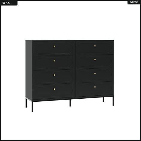 Commode - H.115 x L.150 x P.40 - SUNA - NOIR (1/5)
