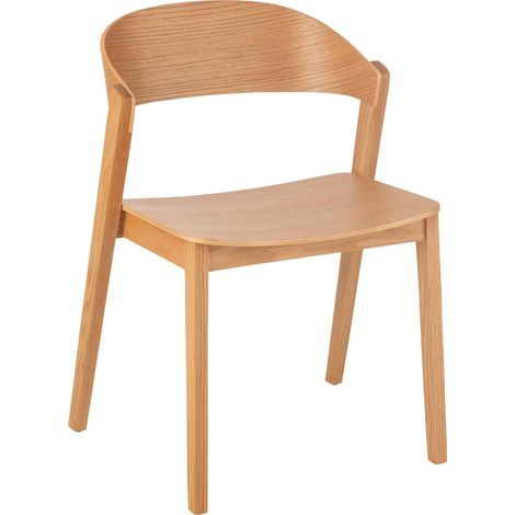 Chaise design en bois de chêne naturel pour salle à manger élégante - Chêne naturel clair (1/5)