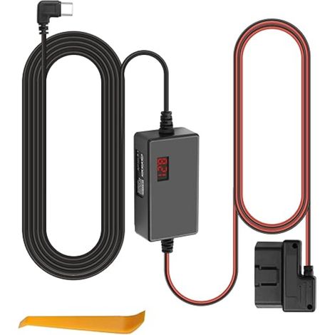 Câble d'alimentation OBD OBD2 caméra embarquée, câble de charge OBD2 USB C, surveillance 24 heures, type C, 16 broches OBDII Hardwire Kit chargeur caméra (1/5)