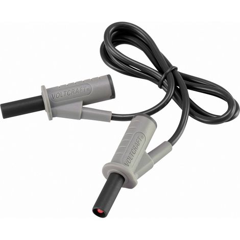 VOLTCRAFT MSB-501 Sicherheits-Messleitung Lamellenstecker 4 mm Lamellenstecker 4 mm 0.75 m Schwarz 1 (1/4)