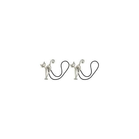 2Pcs Embrasse à Rideaux Magnétique Attache Rideau Aimanté Boucle de Rideau Magnifique Clip Rideau en Motif de Chat Accessoires pour Rideaux pour Maison Salon Chambre Bureau (1/5)