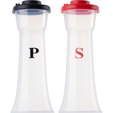 2 salières et poivrières Divers accessoire de portail, design sablier, étanches, avec marquage S/P, pour cuisine maison et restaurant (1/5)