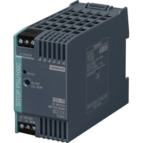 Siemens SITOP PSU100C fuente de alimentación carril DIN 24 V 2,5 A