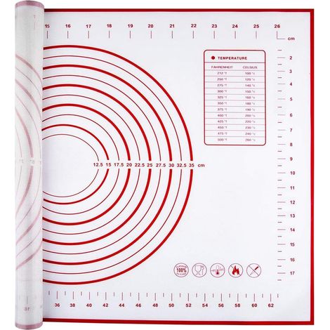 Tapis de cuisson en silicone,tapis de cuisson antiadhésif 70x50cm,tapis roulant antidérapant avec mesure pour biscuits fondants,biscuits,pate à pizza GROOFOO