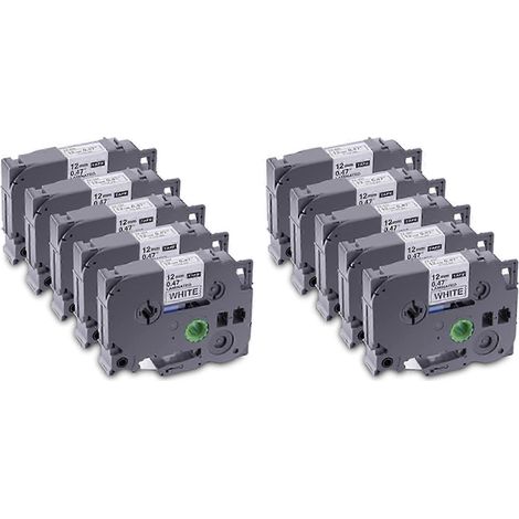Lot de 10 rouleaux de ruban d'étiquettes compatibles avec les modèles Brother TZe-231 et TZ-231 (ruban laminé P-Press), compatibles avec les étiqueteuses PT D200, D210, H100 et 1880 LF. WHBYV (1/4)
