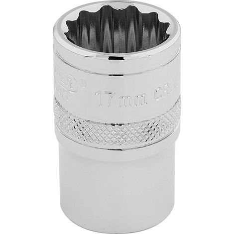 Draper 17mm 12-Point 1/2 Inch Square Drive Hi-Torq® Socket (Model 33167) in Polished Chrome (1/5)