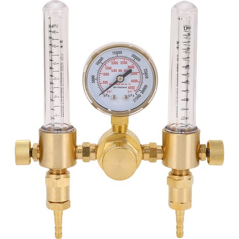 Détendeur d'argon à double sortie 0-60 CFH 0-4500 PSI, entrée CGA580, régulateur de gaz pour soudage TIG/MIG (1/5)