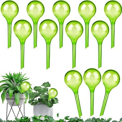 Set of 10 automatic watering balls for plants (green)High quality, the ideal choice for families. (1/5)