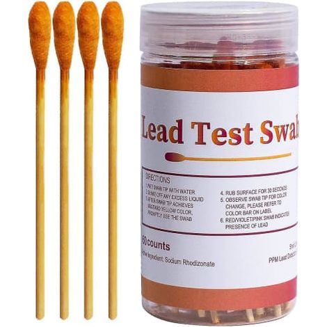 BelleRise - Kit de test de plomb (30 bâtonnets) - Test rapide pour toutes les surfaces peintes, carrelages, métaux et bois