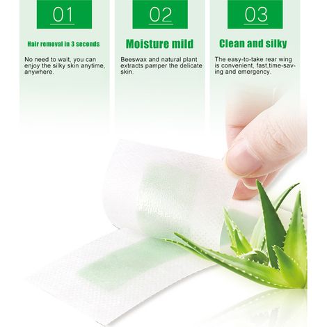 Bandes de cire chaude pour épilation jambes, aisselles, maillot et sourcils - Résultats durables (1/5)