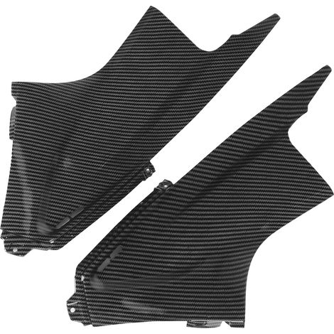 Paire de caches latéraux de conduit d'air style fibre de carbone, compatibles avec Yamaha YZF R6 2003-2005 (1/5)