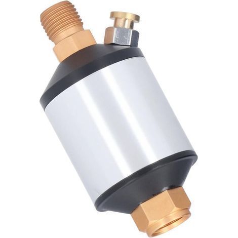 (18×4×4.5cm)Air Compressor Water Separator, 1/4in NPT Inlet Outlet Mini Inline Air Filter Water Separator for Air Compressor Filter Inline Oil Water Separator (1/4)