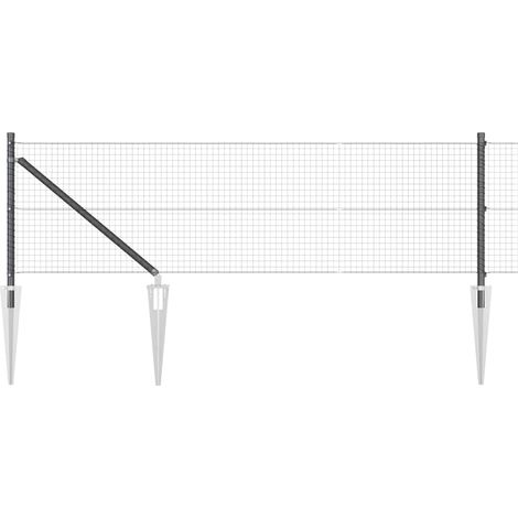 Maison Exclusive - Schweißdrahtzaun mit Spikes 10 x 0,6 m (B x H)