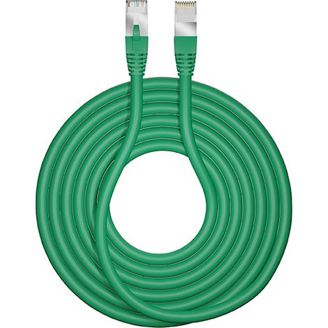 Câble Ethernet catégorie 6a S/FTP CAE Groupe, Vert, 5m LSZH Avec connecteur Droit ( Prix pour Sachet de 5 )