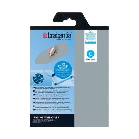 BRABANTIA Housse pour table à repasser - 124 x 45 cm - Gris métallisé (1/5)