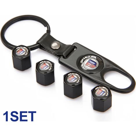 (pour H amann) 1 jeu de bouchons de valve de pneu Alpina en cuir noir anti-poussière, compatibles avec les modèles F10, F20, F30, F52, F54, F55, F57 et F60. (1/2)