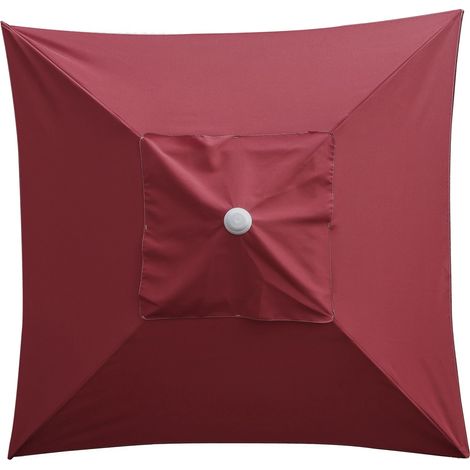 Jeffergarden Housse de rechange pour parasol, 4 baleines, 22m, imperméable, anti-UV, tissu de rechange, bordeaux (1/5)