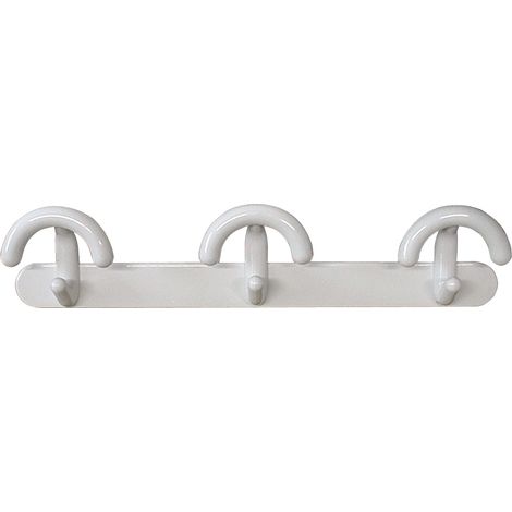 APPENDIABITO CON 1/2 POMOLO 3 posti (cm. 46,5x11,5 h) Bianco 8.00 pz