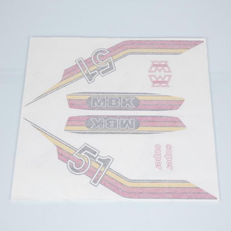 Bogen 8 Aufkleber Sticker orange rot gelb für Moped Mbk 50 51