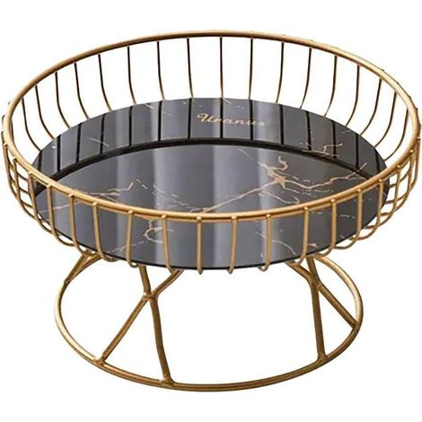 Élégant plateau à fruits en céramique noire - 23 cm (1/5)