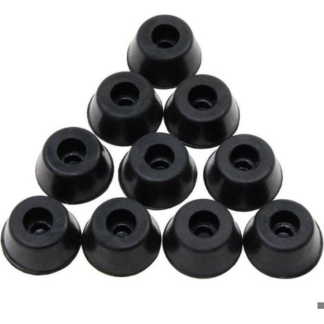 Tampon Anti-Dérapant - Pied De Meuble En Caoutchouc - Pour Tables Chaises Amplis Et Enceintes - Diamètre 22 Mm Hauteur 10 Mm - Lot De 50 (1/4)