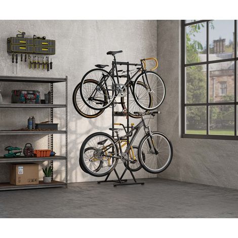 BIKETEC (2024/06) Fahrradständer (freistehend für 4 Fahrräder) Schwarz (Fahrradständer) (1/3)