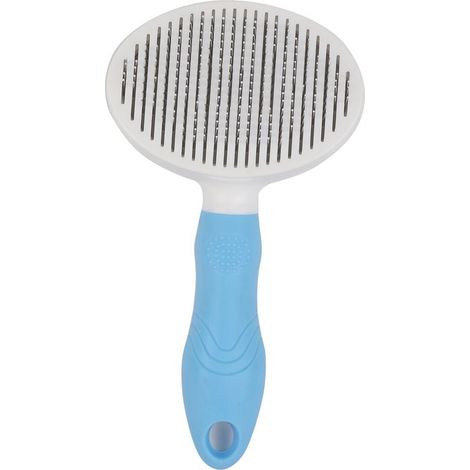 Brosse de nettoyage pour chats et chiens avec manche en caoutchouc antidérapant et peigne à aiguilles en acier inoxydable, Generalblue (1/5)